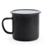 Kubek metalowy emailowany tradycyjny retro 380ml czarny – odzież robocza Modern Company